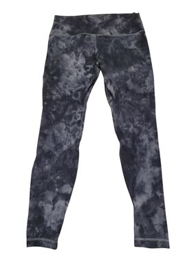 lululemon athletica Women's Black & Gray Tie-Dye Leggings